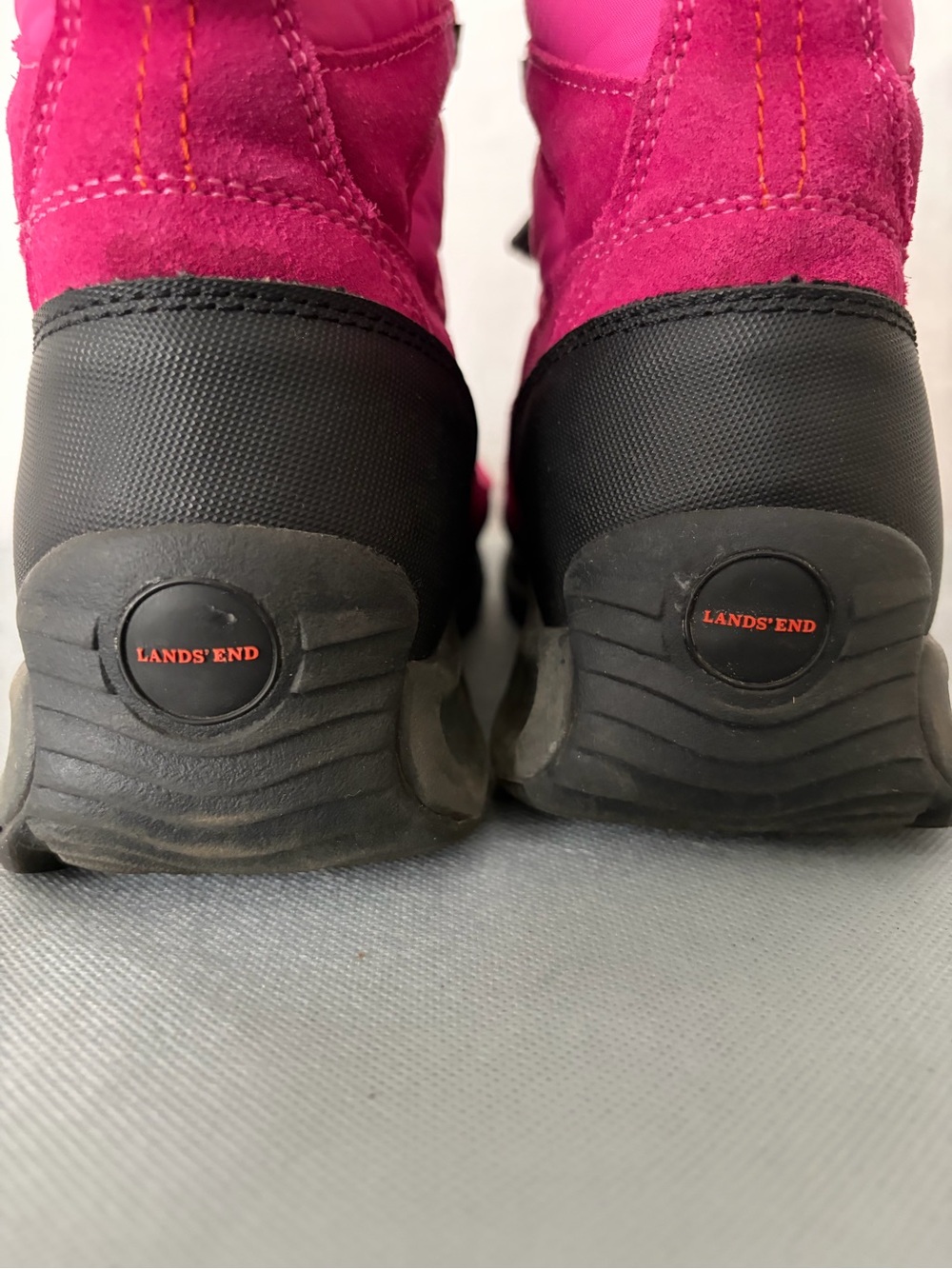 Lands End Pink Quilted Insulated Winter Boots Lace Up Sz 9B (B222) - Picture 6 of 11